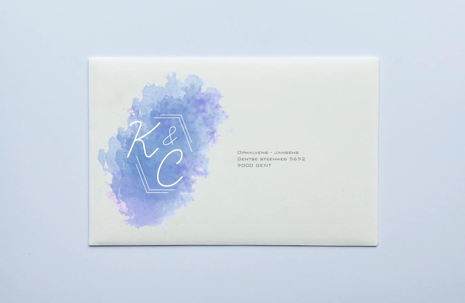 Trouwlogo1 Voorbeeld envelop personalisatie gelegenheid