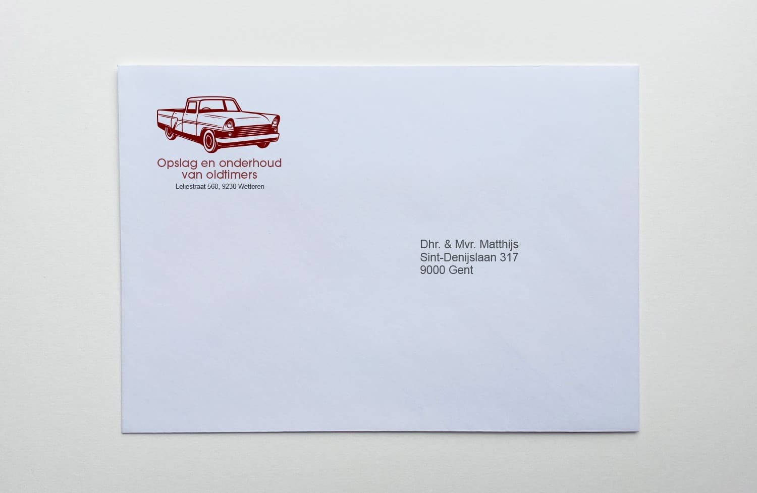 Zakelijk2 Voorbeeld envelop personalisatie zakelijk