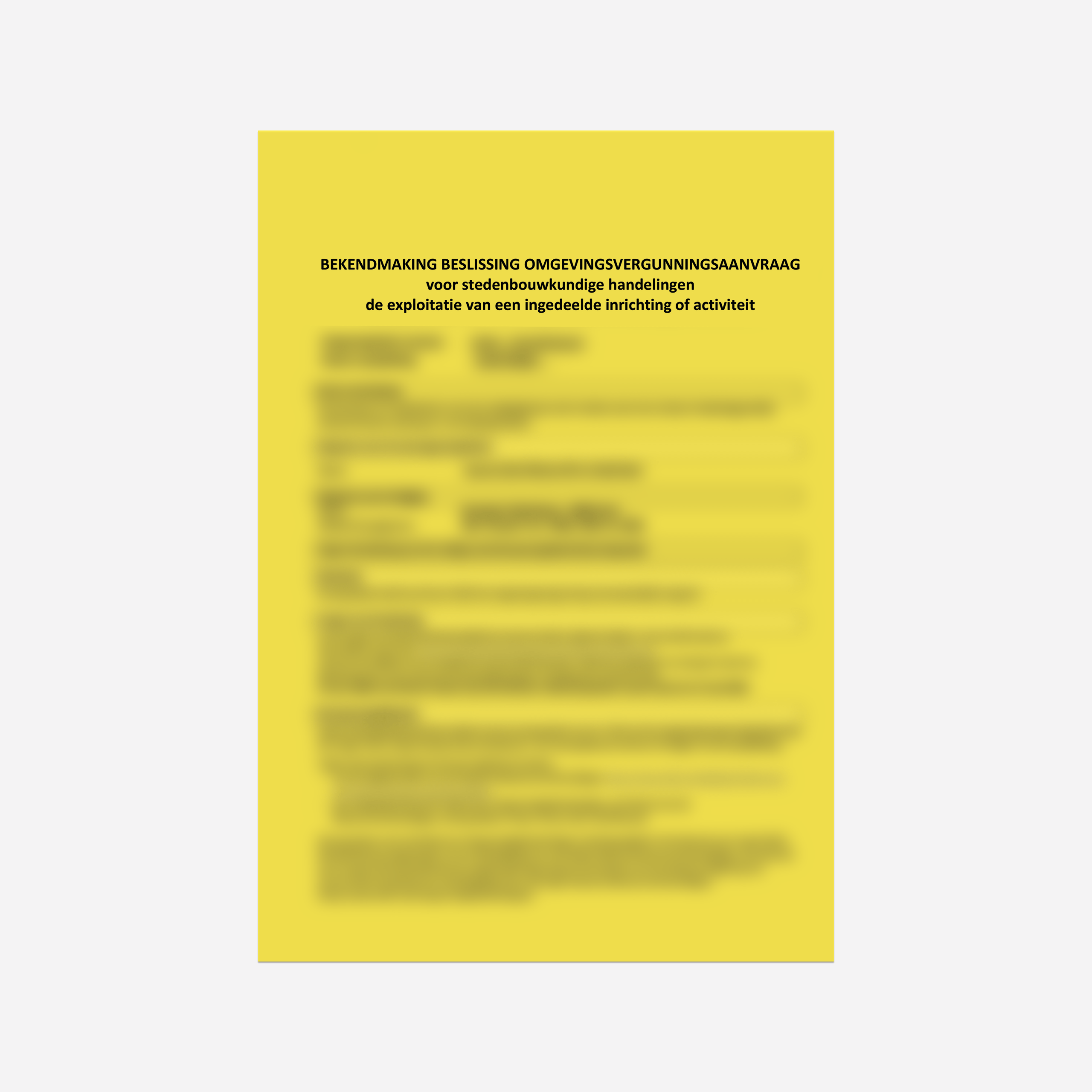 Gele Affiche (46x64 cm) gele affiche (46x64cm)