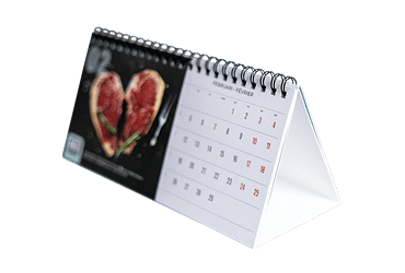 Product Bureaukalender met spiraal en driehoeksteun Bureaukalender met spiraal en driehoeksteun