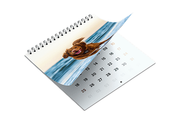 Wandkalender met spiraalbinding en boorgat Wandkalender met spiraalbinding en boorgat