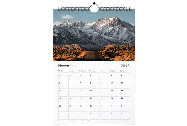 Wandkalender met spiraalbinding en haakje Wandkalender met spiraalbinding en haakje